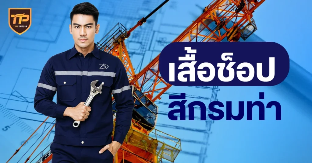 เสื้อช็อปสีกรมท่า